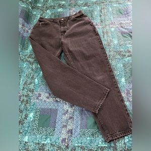 Lee Riders High Waist Black Denim Jeans Size 14 Petite